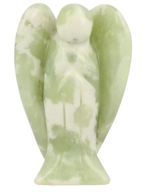 Jade serpentijn staande engel 50 mm