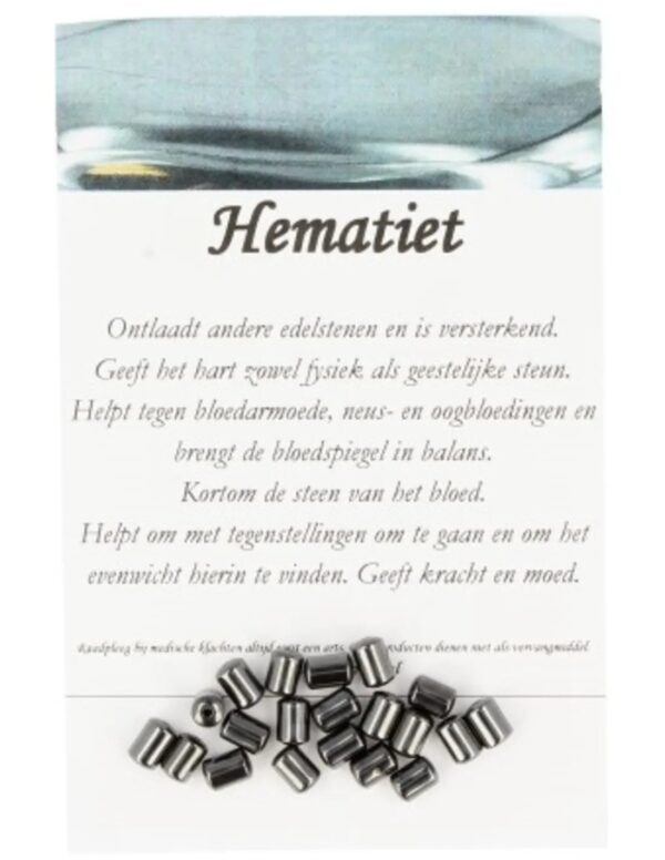 Hematiet kralen tonkraal 4mm - 20 st. - Image 5
