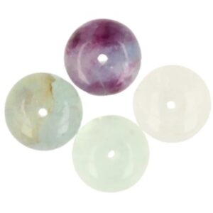 Fluoriet regenboog kralen 10mm - 4 st.