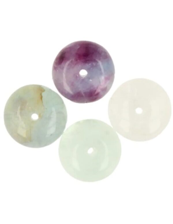 Fluoriet regenboog kralen 10mm - 4 st.