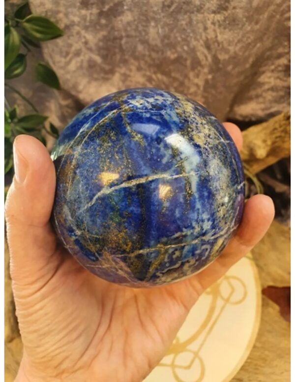 Lapis Lazuli edelsteen bol ca. 8,5 cm - Image 2