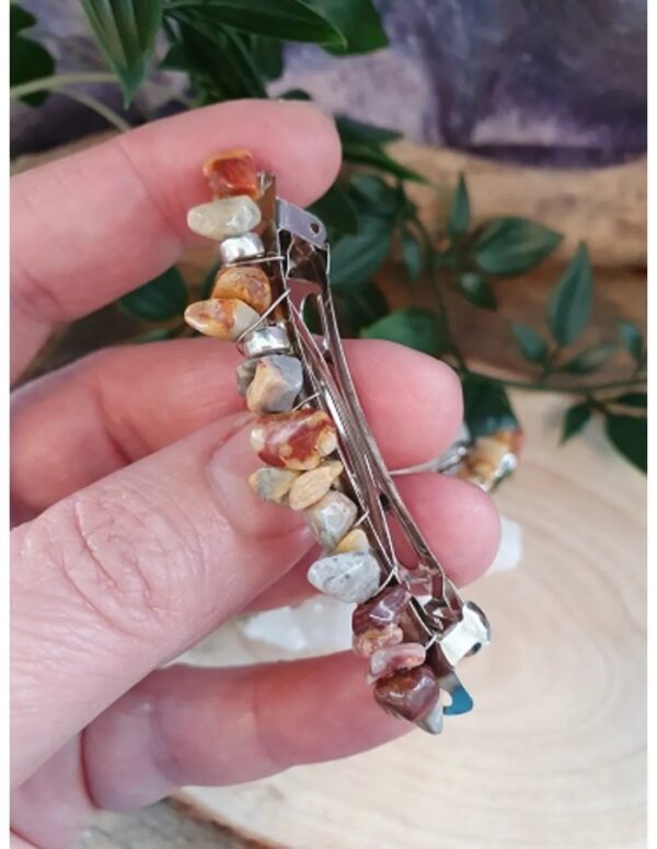 Agaat crazy lace haarclip - Image 4