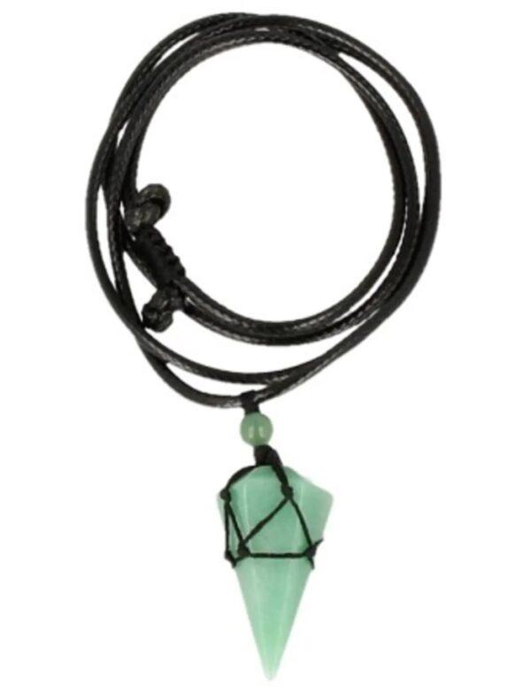 Aventurijn groen ketting mannen cone