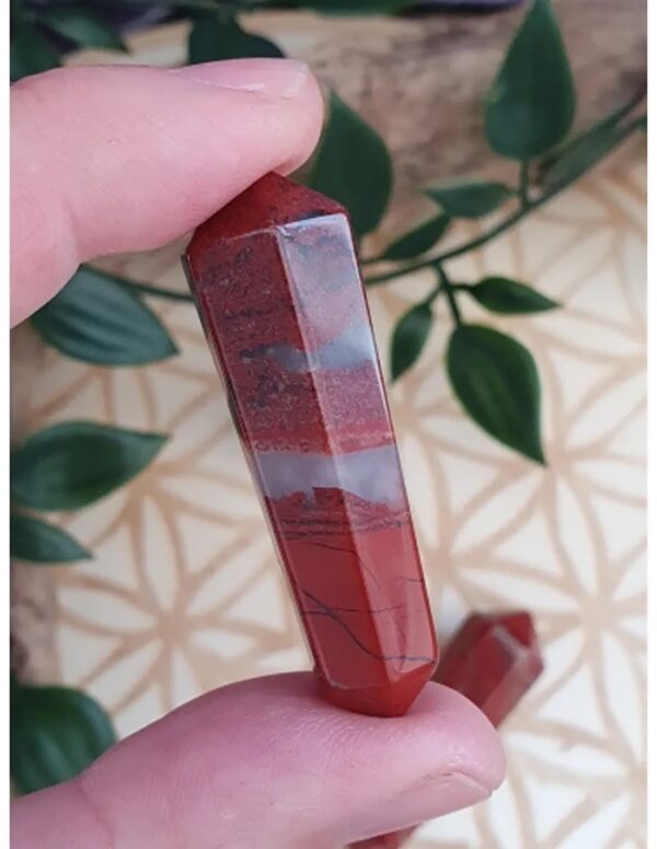 Dubbeleinder 50 mm Jaspis rood - Image 4