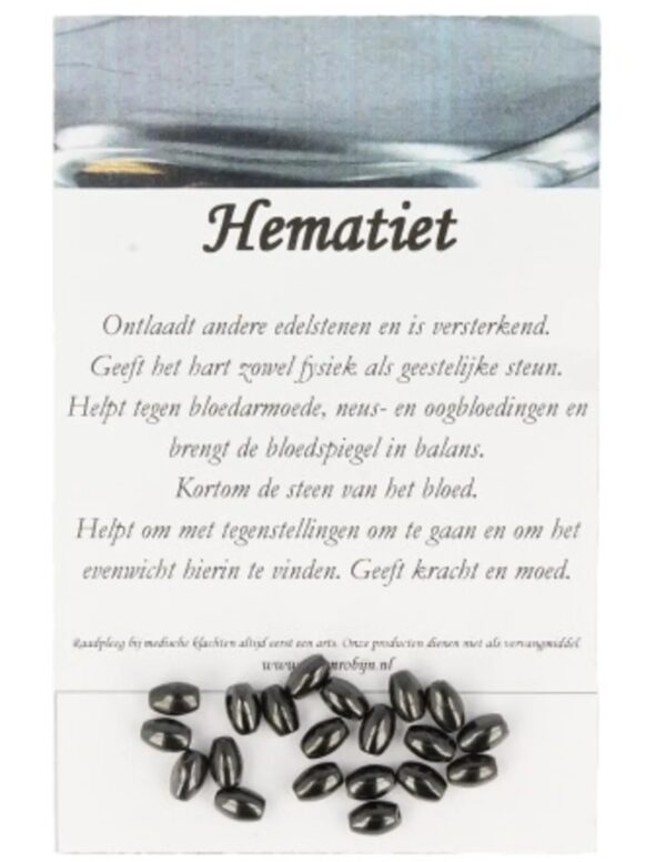 Kralen Hematiet ovaal 6mm - 20 st. - Image 5
