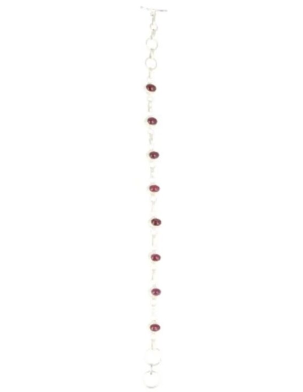 Robijn armband zilver ovaal - Image 3