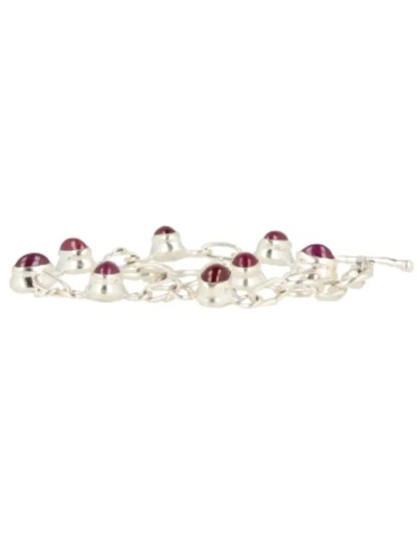 Robijn armband zilver ovaal - Image 5