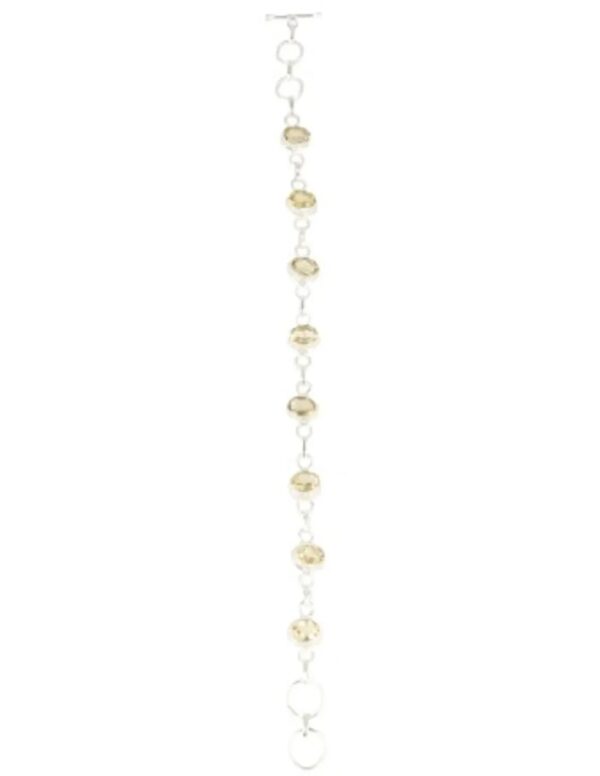 Citrien armband facet zilver ovaal - Image 3