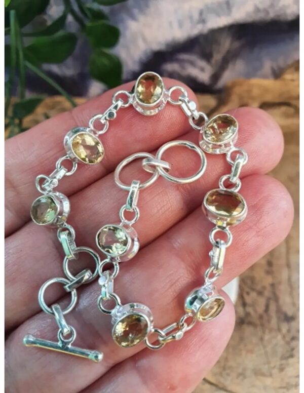 Citrien armband facet zilver ovaal - Image 4