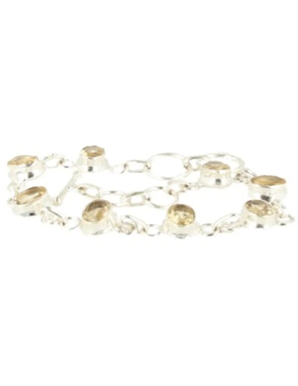 Citrien armband facet zilver ovaal - Image 5