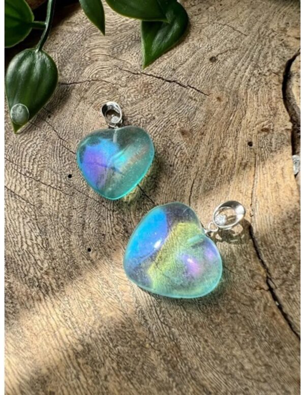 Aqua Aura met Zirkoon harthanger (gecoat) - Image 2