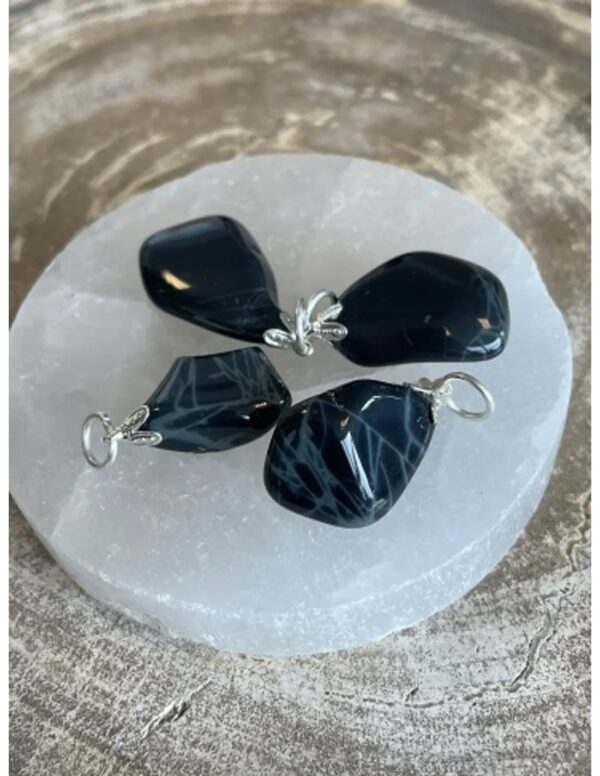 Edelsteenhanger Obsidiaan spinnenweb - Image 2