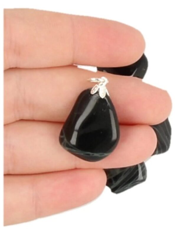 Edelsteenhanger Obsidiaan spinnenweb - Image 3