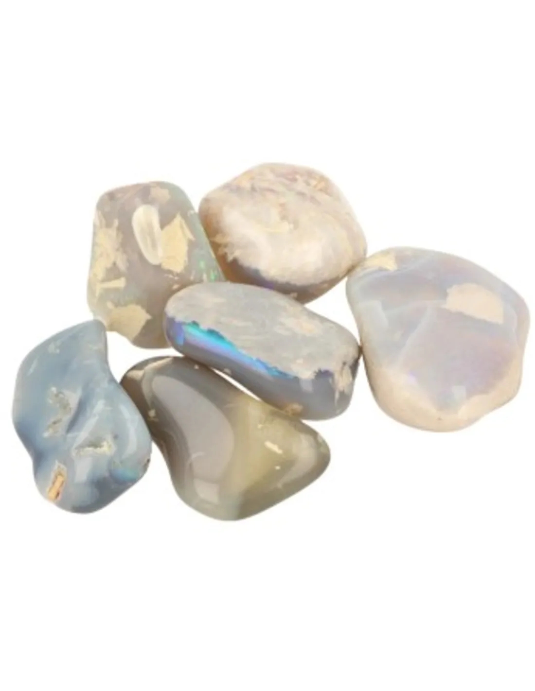 Trommelsteen Opaal zwart/blauw 1st. ca. 1 cm - Image 3