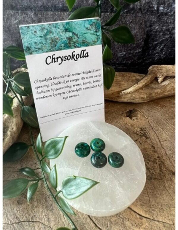 Kralen Chrysokolla disc (bijgekleurd) - 4 st. - Image 2