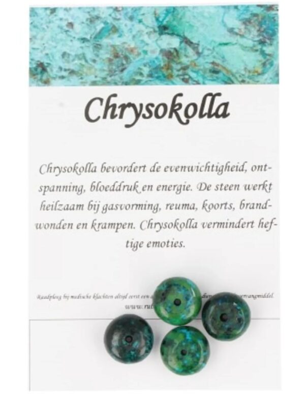 Kralen Chrysokolla disc (bijgekleurd) - 4 st. - Image 5