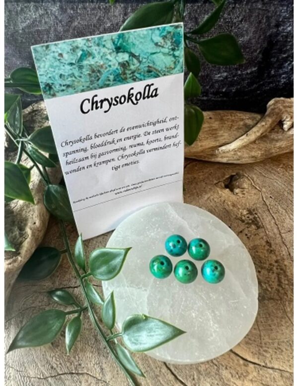 Kralen Chrysokolla 10 mm (bijgekleurd) - 5 st. - Image 4
