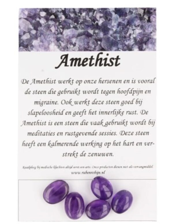 Amethist kralen ovaal - 5 st. - Image 5