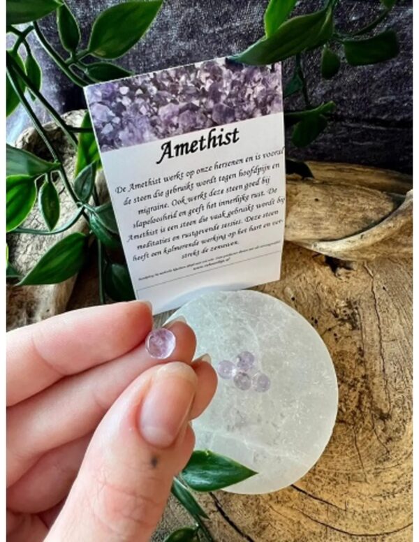 Amethist kralen facet 7mm - 5 st. - Image 4