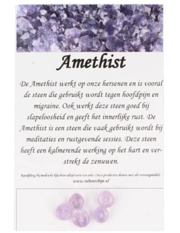 Amethist kralen facet 7mm - 5 st. - Image 5