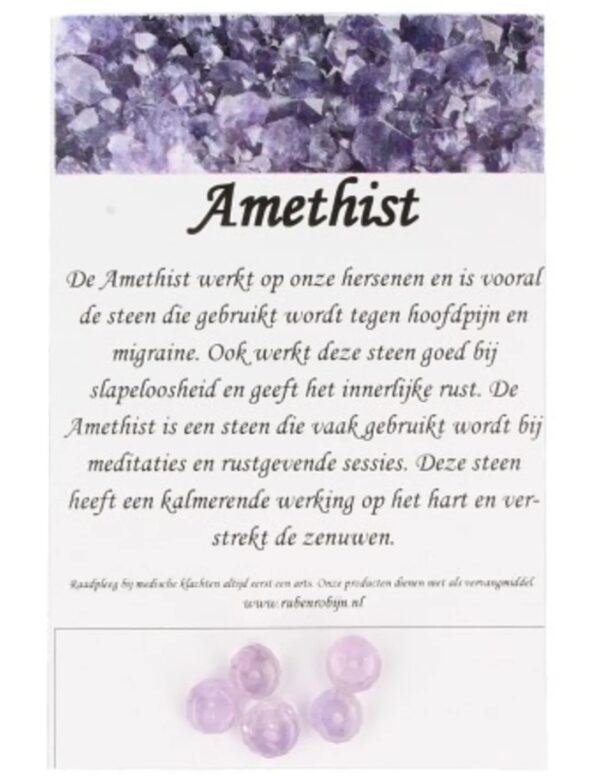 Amethist kralen facet 7mm - 5 st. - Image 10