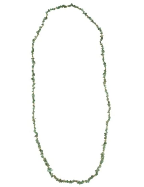 Smaragd splitketting 85 cm met goudkleur