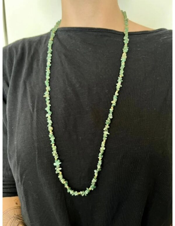 Smaragd splitketting 85 cm met goudkleur - Image 4