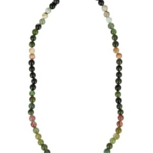 Toermalijn watermeloen collier rond 6mm