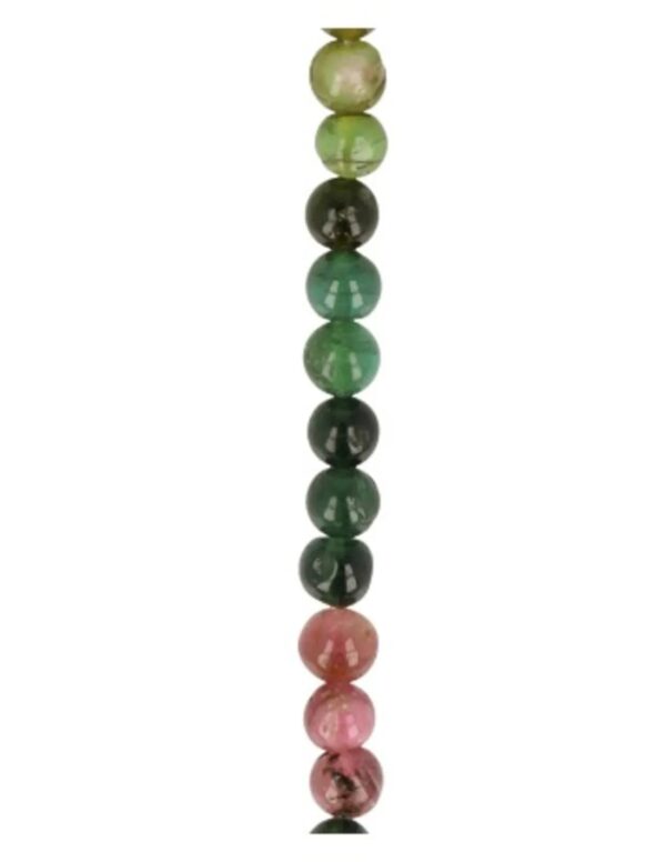 Toermalijn watermeloen collier rond 6mm - Image 3