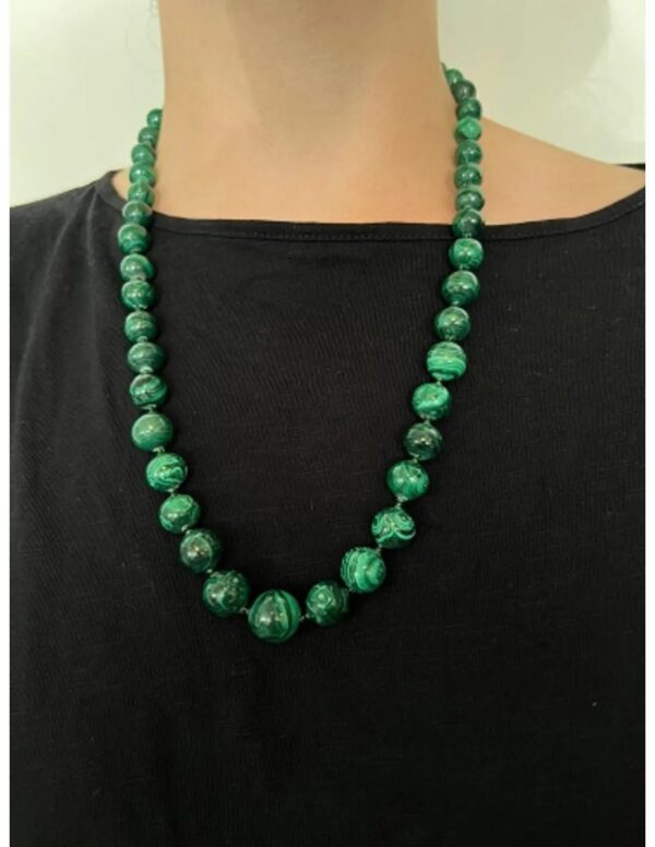 Malachiet kralen ketting 60 cm - Image 4