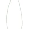 Kralenketting 3mm Aquamarijn met koper 40 cm
