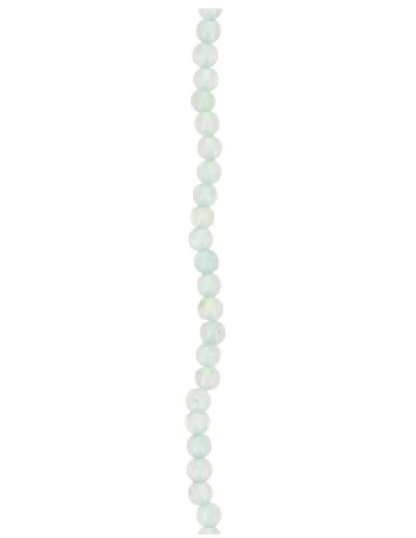 Kralenketting 3mm Aquamarijn met koper 40 cm - Image 3