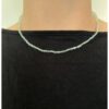 Kralenketting 3mm Aquamarijn met koper 40 cm - Image 4