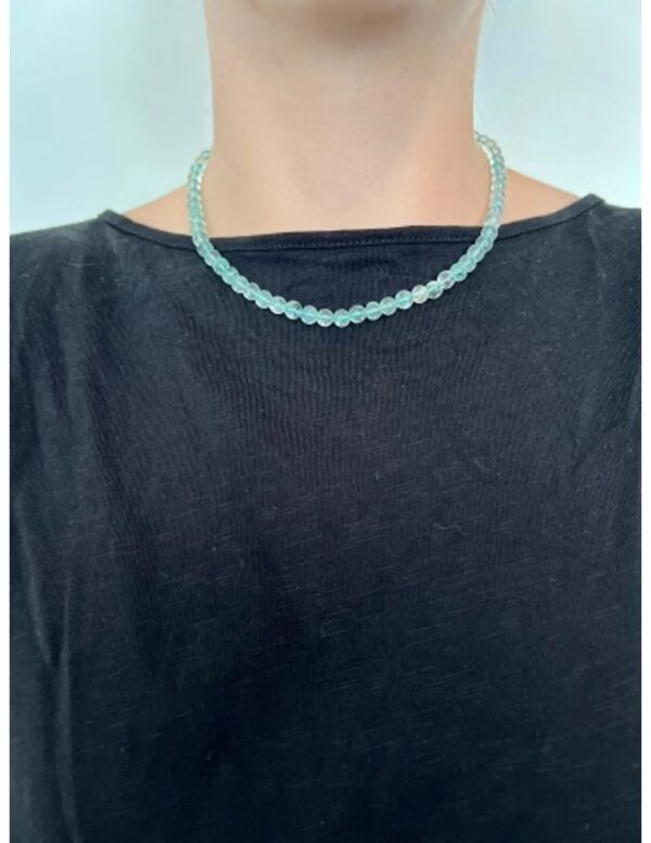 Kralenketting 6mm Aquamarijn 40 cm - Image 4
