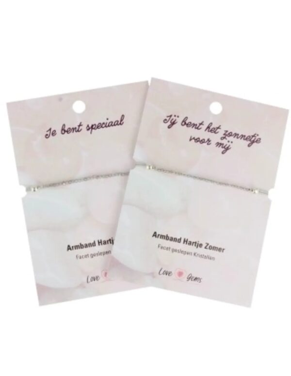 Hartje zomer armband Labradoriet - Love Gems