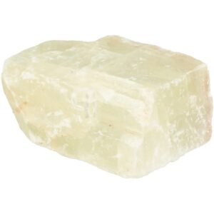 Calciet groen dubbelspaat ruw stuk 300-400 gram