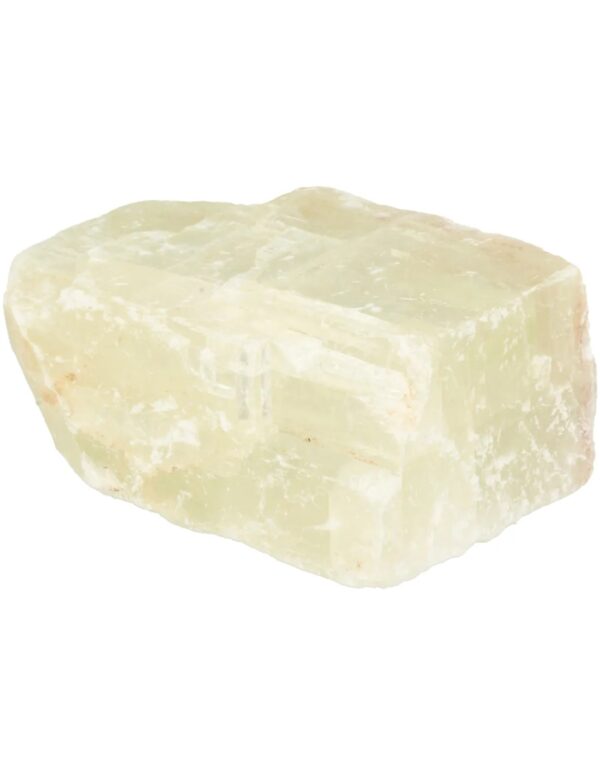 Calciet groen dubbelspaat ruw stuk 300-400 gram