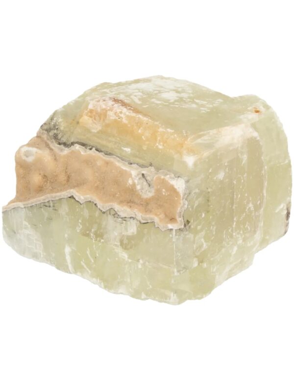 Calciet groen dubbelspaat ruw stuk 400-500 gram