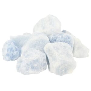 Calciet blauw 250 gr. ruwe brokjes