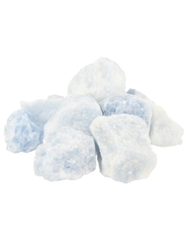 Calciet blauw 250 gr. ruwe brokjes