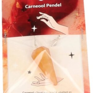 Pendel facet + kaart Carneool