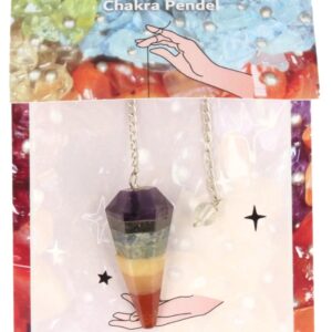 Pendel facet + kaart Chakra