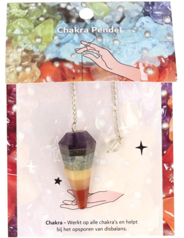 Pendel facet + kaart Chakra