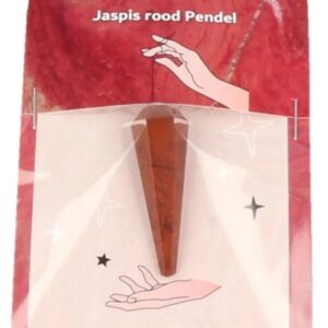 Pendel facet + kaart Jaspis rood