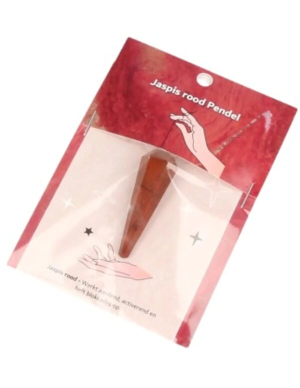 Pendel facet + kaart Jaspis rood - Image 5