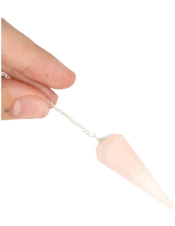 Pendel facet + kaart Roze kwarts - Image 3