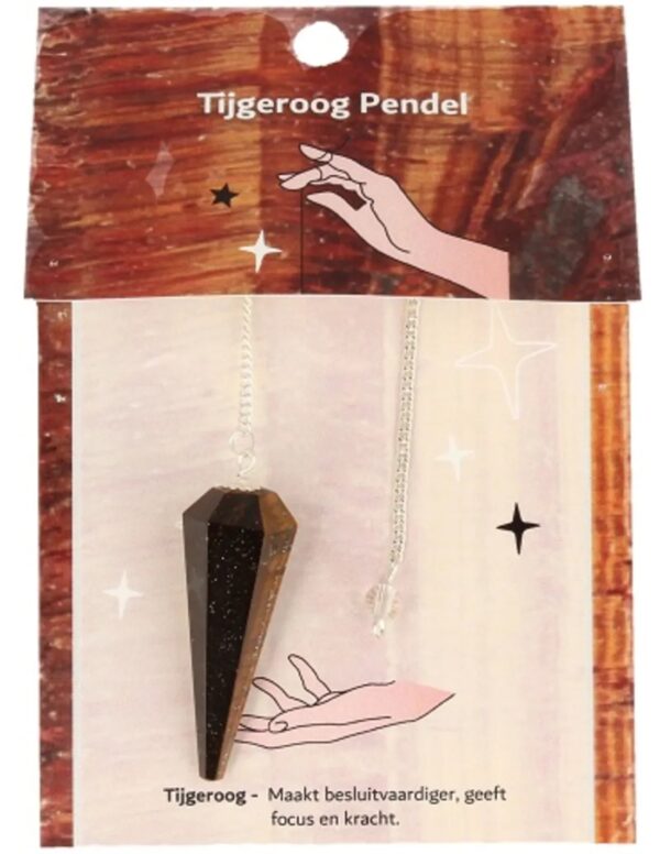 Pendel facet + kaart Tijgeroog