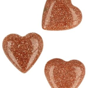 Goldfluss edelsteen hart 12 mm (synth)