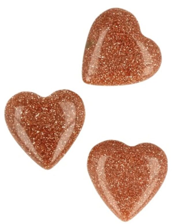 Goldfluss edelsteen hart 12 mm (synth)