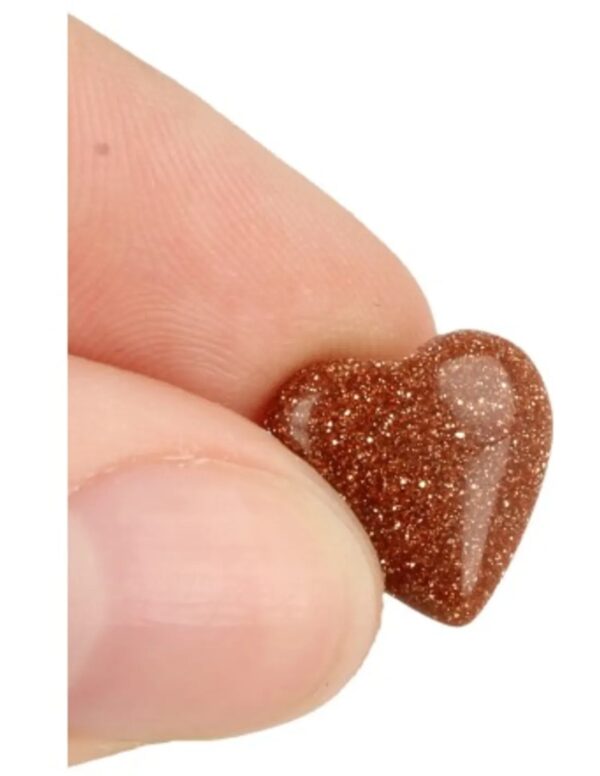 Goldfluss edelsteen hart 12 mm (synth) - Image 3